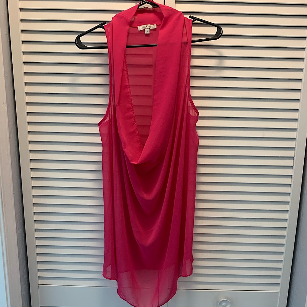 Hot pink sheer pool cover up
